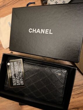 Chanel Black Bifold Wallet